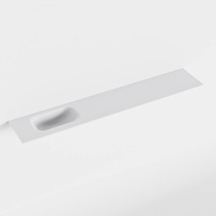 MONDIAZ EDEN Talc solid surface inleg wastafel voor toiletmeubel 120cm. Positie wasbak links