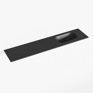 MONDIAZ EDEN Urban solid surface inleg wastafel voor toiletmeubel 100cm. Positie wasbak rechts