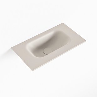 MONDIAZ EDEN Linen solid surface inleg wastafel voor toiletmeubel 40cm. Positie wasbak midden