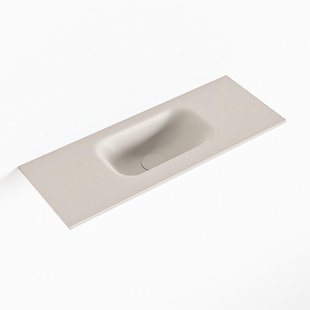 MONDIAZ EDEN Linen solid surface inleg wastafel voor toiletmeubel 60cm. Positie wasbak midden