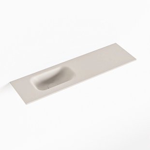 MONDIAZ EDEN Linen solid surface inleg wastafel voor toiletmeubel 80cm. Positie wasbak links