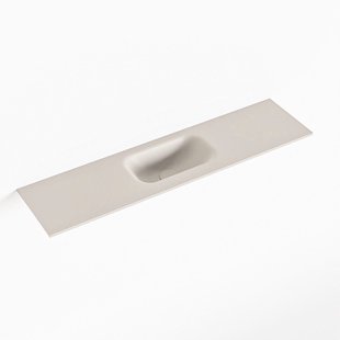 MONDIAZ EDEN Linen solid surface inleg wastafel voor toiletmeubel 90cm. Positie wasbak midden