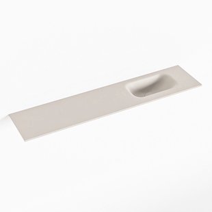 MONDIAZ EDEN Linen solid surface inleg wastafel voor toiletmeubel 100cm. Positie wasbak rechts