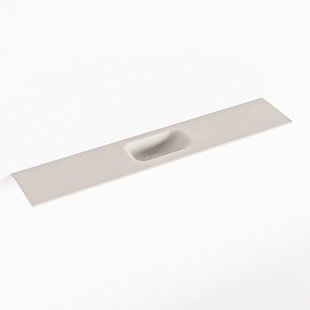 MONDIAZ EDEN Linen solid surface inleg wastafel voor toiletmeubel 120cm. Positie wasbak midden