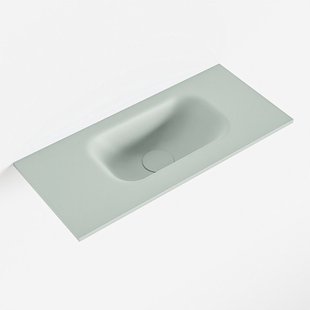 MONDIAZ EDEN Greey solid surface inleg wastafel voor toiletmeubel 50cm. Positie wasbak rechts