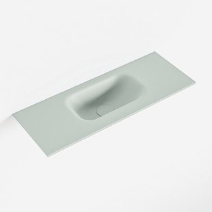 MONDIAZ EDEN Greey solid surface inleg wastafel voor toiletmeubel 60cm. Positie wasbak midden