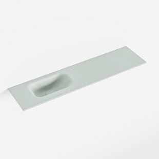 MONDIAZ EDEN Greey solid surface inleg wastafel voor toiletmeubel 90cm. Positie wasbak links