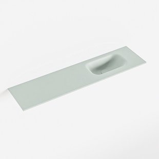 MONDIAZ EDEN Greey solid surface inleg wastafel voor toiletmeubel 90cm. Positie wasbak rechts