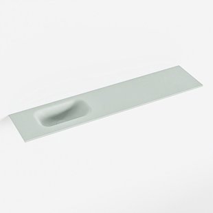 MONDIAZ EDEN Greey solid surface inleg wastafel voor toiletmeubel 100cm. Positie wasbak links
