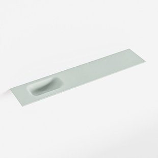 MONDIAZ EDEN Greey solid surface inleg wastafel voor toiletmeubel 110cm. Positie wasbak links