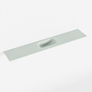 MONDIAZ EDEN Greey solid surface inleg wastafel voor toiletmeubel 120cm. Positie wasbak midden