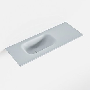 MONDIAZ EDEN Clay solid surface inleg wastafel voor toiletmeubel 60cm. Positie wasbak links