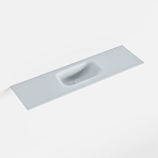 MONDIAZ EDEN Clay solid surface inleg wastafel voor toiletmeubel 80cm. Positie wasbak midden