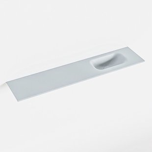 MONDIAZ EDEN Clay solid surface inleg wastafel voor toiletmeubel 100cm. Positie wasbak rechts