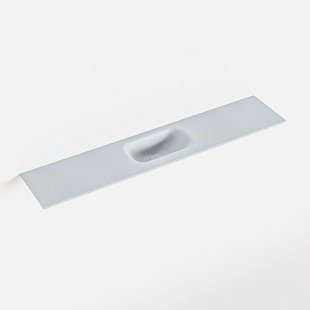 MONDIAZ EDEN Clay solid surface inleg wastafel voor toiletmeubel 110cm. Positie wasbak midden