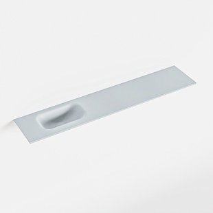 MONDIAZ EDEN Clay solid surface inleg wastafel voor toiletmeubel 110cm. Positie wasbak links