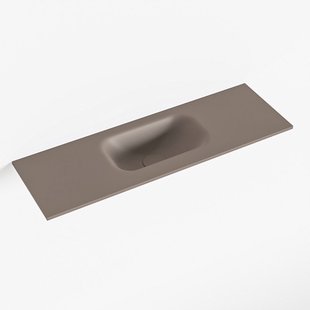 MONDIAZ EDEN Smoke solid surface inleg wastafel voor toiletmeubel 70cm. Positie wasbak midden
