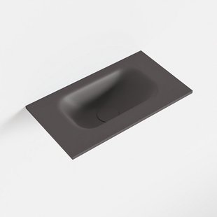 MONDIAZ EDEN Dark_grey solid surface inleg wastafel voor toiletmeubel 40cm. Positie wasbak midden
