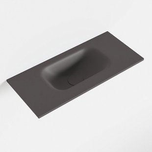MONDIAZ EDEN Dark_grey solid surface inleg wastafel voor toiletmeubel 50cm. Positie wasbak midden