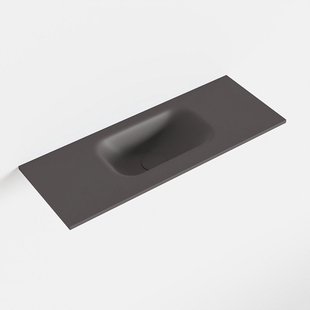 MONDIAZ EDEN Dark_grey solid surface inleg wastafel voor toiletmeubel 60cm. Positie wasbak midden