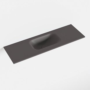MONDIAZ EDEN Dark_grey solid surface inleg wastafel voor toiletmeubel 70cm. Positie wasbak midden