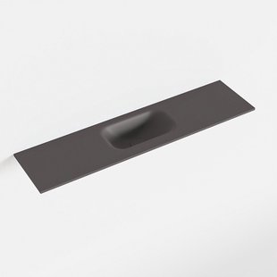 MONDIAZ EDEN Dark_grey solid surface inleg wastafel voor toiletmeubel 90cm. Positie wasbak midden