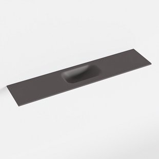 MONDIAZ EDEN Dark_grey solid surface inleg wastafel voor toiletmeubel 100cm. Positie wasbak midden