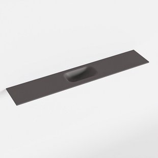 MONDIAZ EDEN Dark_grey solid surface inleg wastafel voor toiletmeubel 120cm. Positie wasbak midden MONDIAZ EDEN Dark_grey solid surface inleg wastafel voor toiletmeubel 120cm. Positie wasbak midden
