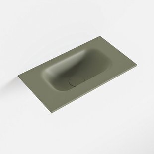 MONDIAZ EDEN Army solid surface inleg wastafel voor toiletmeubel 40cm. Positie wasbak midden