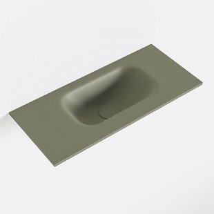 MONDIAZ EDEN Army solid surface inleg wastafel voor toiletmeubel 50cm. Positie wasbak rechts