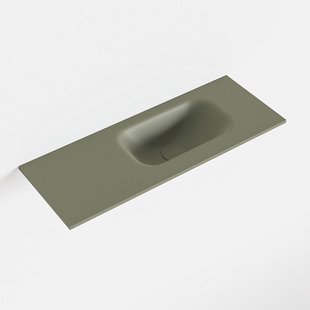 MONDIAZ EDEN Army solid surface inleg wastafel voor toiletmeubel 60cm. Positie wasbak rechts