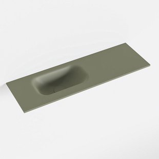 MONDIAZ EDEN Army solid surface inleg wastafel voor toiletmeubel 70cm. Positie wasbak links