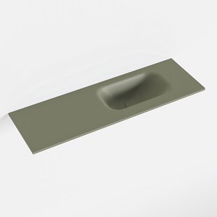 MONDIAZ EDEN Army solid surface inleg wastafel voor toiletmeubel 70cm. Positie wasbak rechts