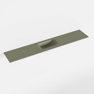 MONDIAZ EDEN Army solid surface inleg wastafel voor toiletmeubel 120cm. Positie wasbak midden