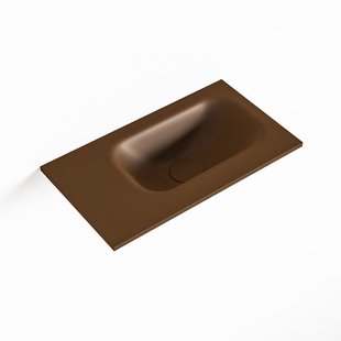 MONDIAZ EDEN Rust solid surface inleg wastafel voor toiletmeubel 40cm. Positie wasbak rechts