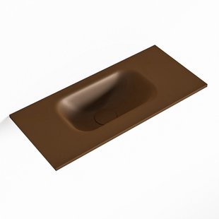 MONDIAZ EDEN Rust solid surface inleg wastafel voor toiletmeubel 50cm. Positie wasbak links