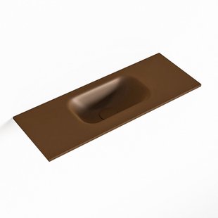 MONDIAZ EDEN Rust solid surface inleg wastafel voor toiletmeubel 60cm. Positie wasbak midden