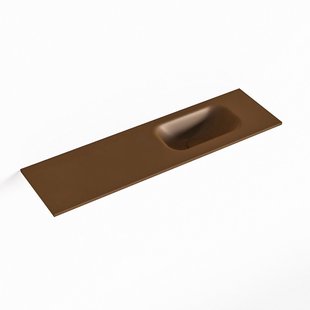 MONDIAZ EDEN Rust solid surface inleg wastafel voor toiletmeubel 80cm. Positie wasbak rechts