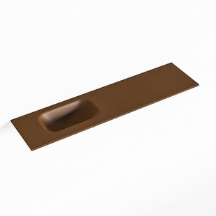 MONDIAZ EDEN Rust solid surface inleg wastafel voor toiletmeubel 90cm. Positie wasbak links