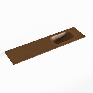 MONDIAZ EDEN Rust solid surface inleg wastafel voor toiletmeubel 90cm. Positie wasbak rechts