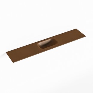 MONDIAZ EDEN Rust solid surface inleg wastafel voor toiletmeubel 110cm. Positie wasbak midden