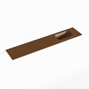 MONDIAZ EDEN Rust solid surface inleg wastafel voor toiletmeubel 110cm. Positie wasbak rechts