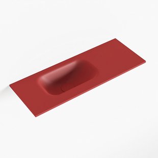MONDIAZ EDEN Fire solid surface inleg wastafel voor toiletmeubel 60cm. Positie wasbak links