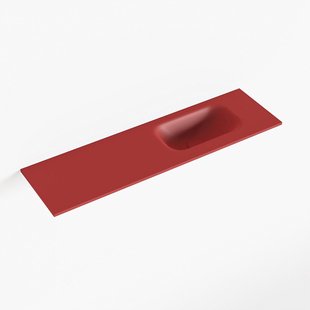 MONDIAZ EDEN Fire solid surface inleg wastafel voor toiletmeubel 80cm. Positie wasbak rechts