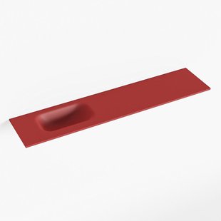 MONDIAZ EDEN Fire solid surface inleg wastafel voor toiletmeubel 100cm. Positie wasbak links