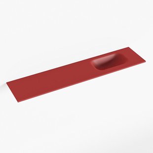 MONDIAZ EDEN Fire solid surface inleg wastafel voor toiletmeubel 100cm. Positie wasbak rechts