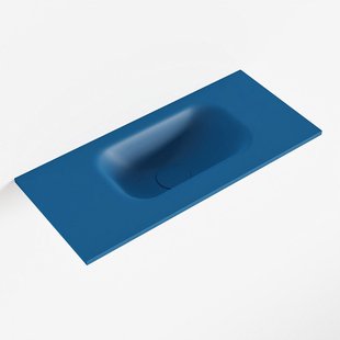 MONDIAZ EDEN Jeans solid surface inleg wastafel voor toiletmeubel 50cm. Positie wasbak rechts