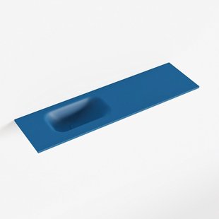MONDIAZ EDEN Jeans solid surface inleg wastafel voor toiletmeubel 80cm. Positie wasbak links