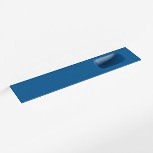 MONDIAZ EDEN Jeans solid surface inleg wastafel voor toiletmeubel 110cm. Positie wasbak rechts