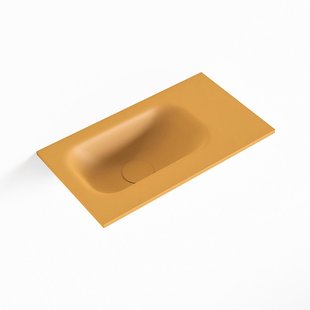 MONDIAZ EDEN Ocher solid surface inleg wastafel voor toiletmeubel 40cm. Positie wasbak links
